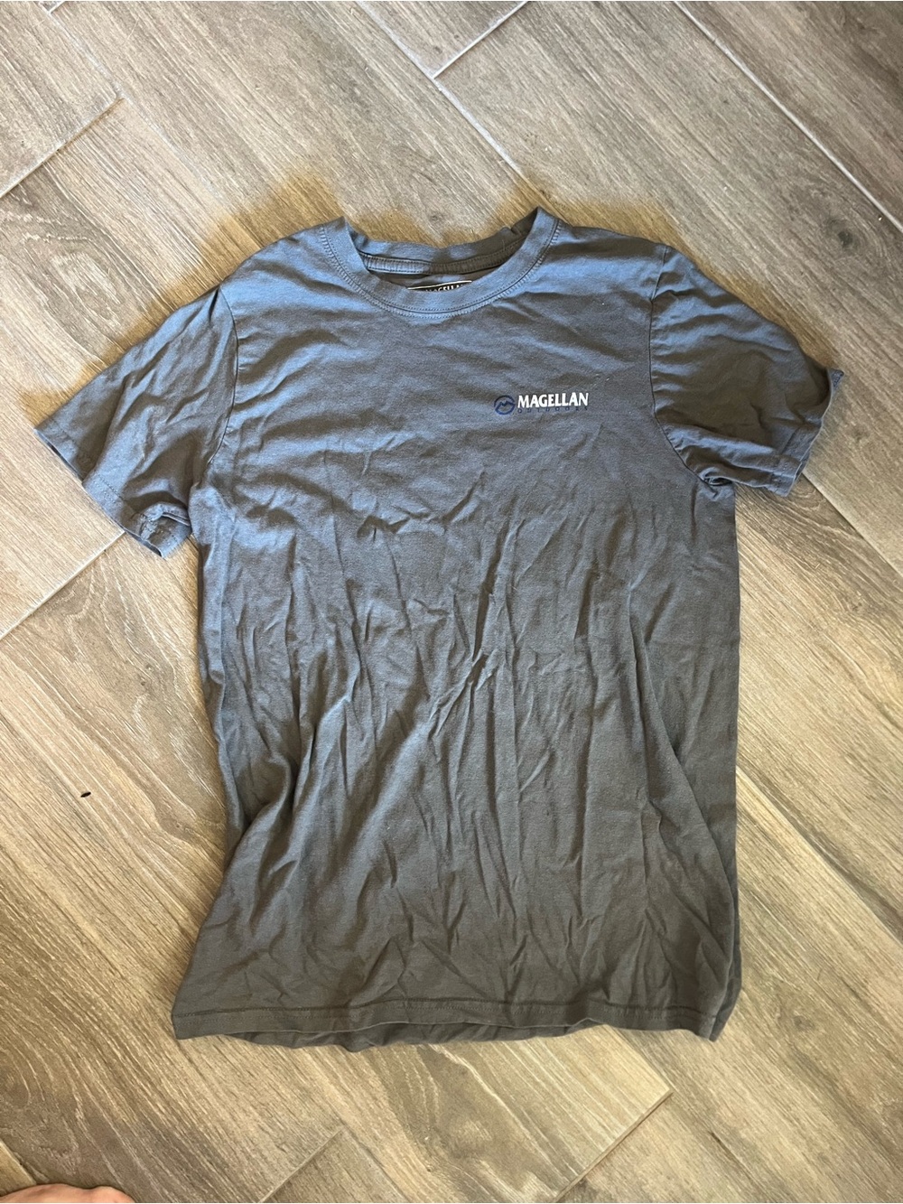 Magellan Outdoors Men's Short Sleeve Crew Tee in Charcoal Gray
